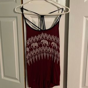 Elephant top with an open back